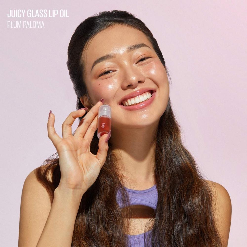 Kaja Juicy Glass Lip Oil 0.13 Oz   3.69 G Plum Paloma Red Plum