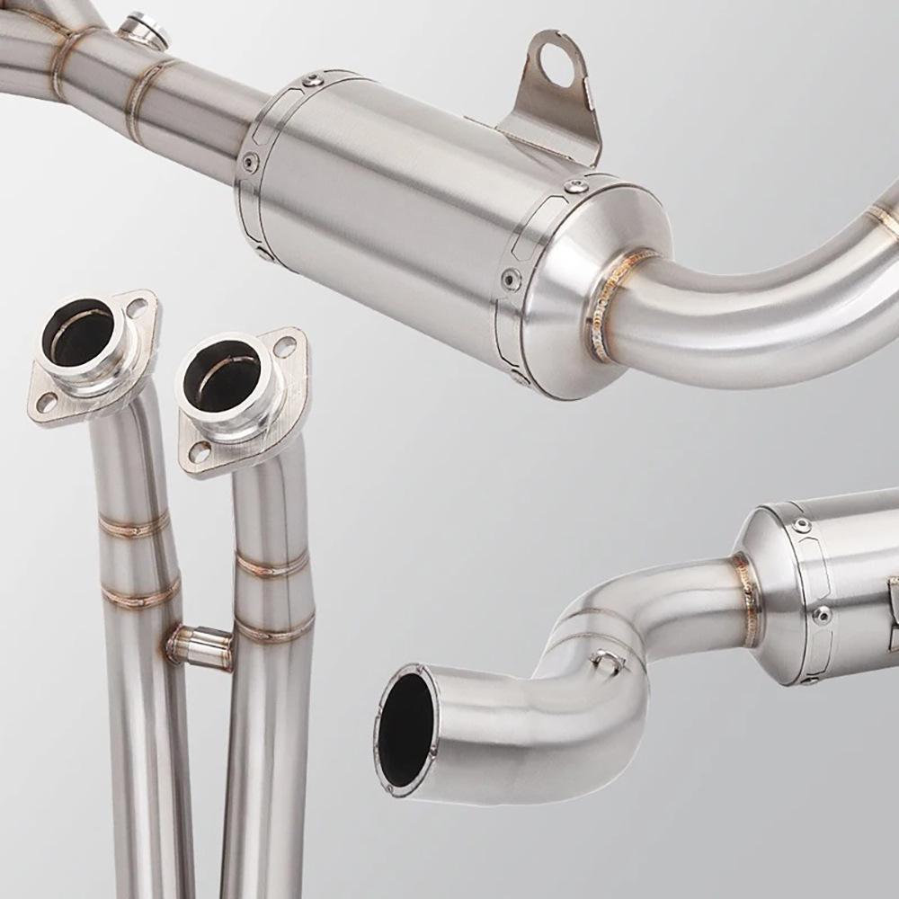 Exhaust System for GSX8S & GSX-8R: Full Stainless Steel Front & Rear Sections