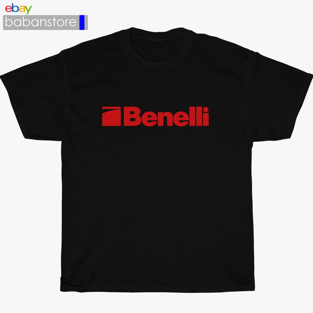 

New Benelli Shotgun Hunting Black/White/Gr wbr/ ey/Navy TShirt Size S5XL Unisex T-Shirt XXXXL