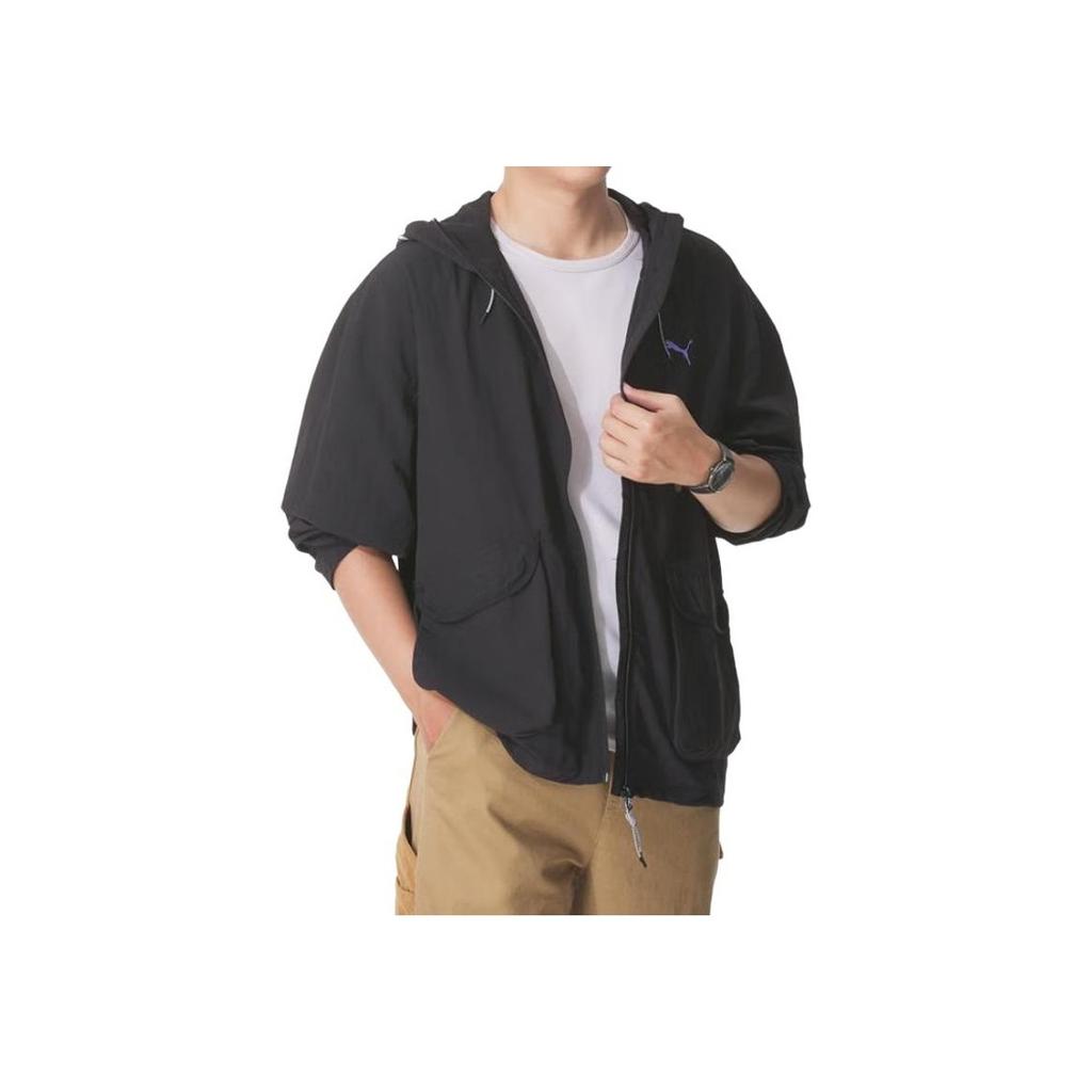 Puma Hooded Casual Fashion Windproof Breathable Sports Jacket Men Jacket 633866-01