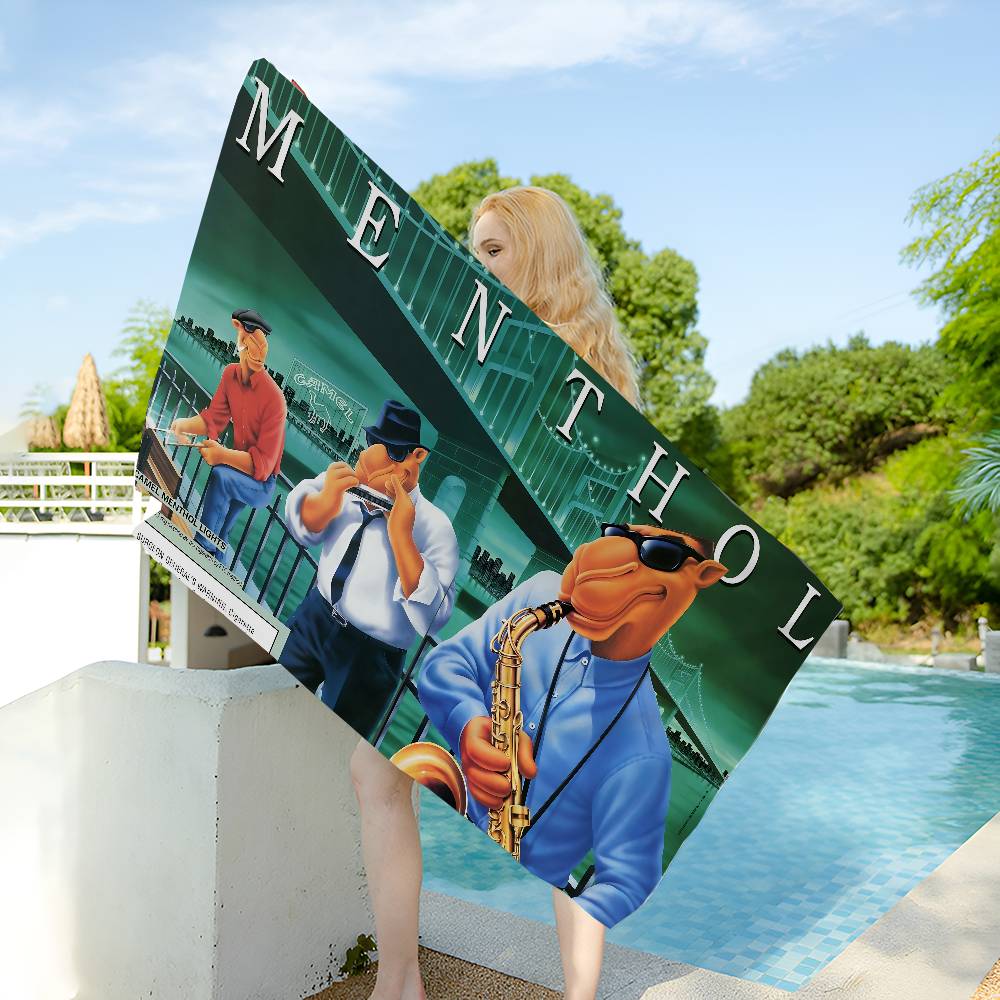 Fashion Brand C-Camel Logo Big Microfiber Beach Towels Quick Dry Towel Sand Beach Towels Pool Towel for Travel Swim Pool Yoga
