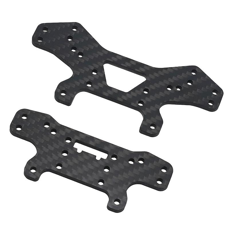 Carbon Fiber Shock Tower Plate for MJX Hyper Go 10303 10304 – Front & Rear Suspension Upgrade for 1/16 RC Car