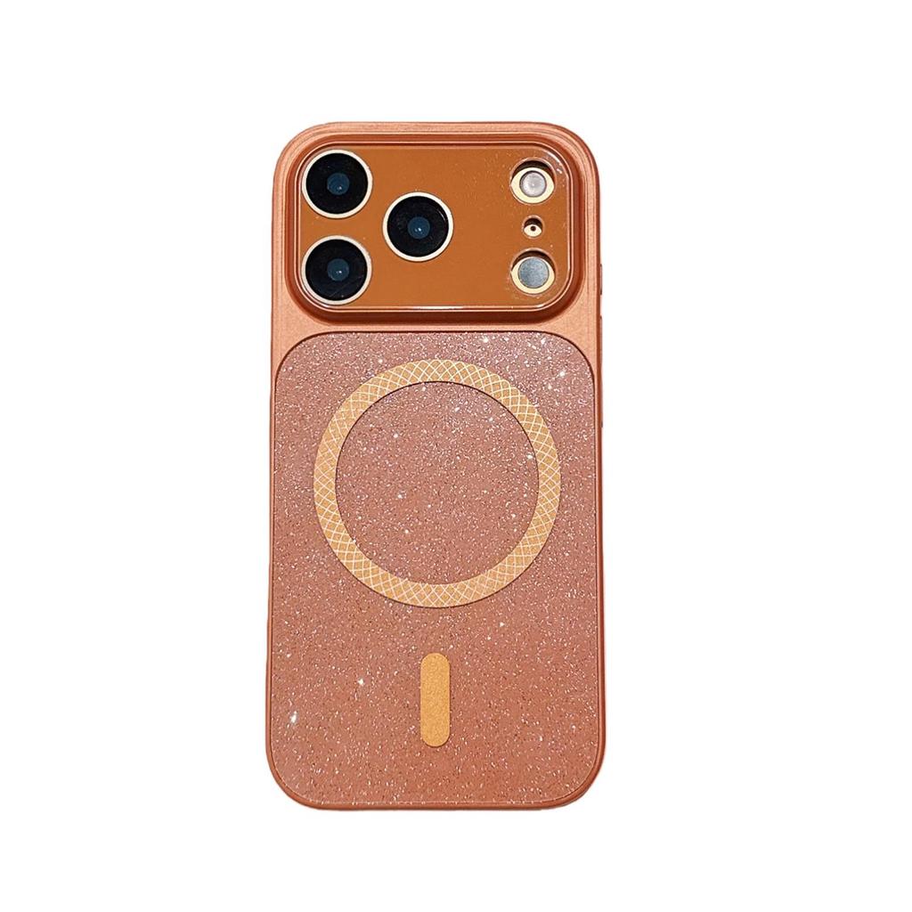 Apple 17 Pro Max Glitter Mesh Magnetic Lens Protector & iPhone 16 Drop Protection Case