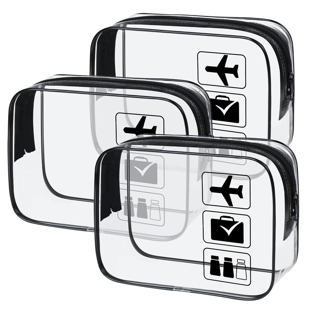 1pc Clear Toiletry TSA Approved Travel Bag Travel Carry On, Airport Aviation Accessories Compliant Bag, Quart Size Women's and M