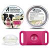 Flea Prevention Tag for Dogs Natural Ingredients Tick Repellent Tag Waterproof Collar Tag with 2 Refills Adjustable for Small Medium And Large Dogs