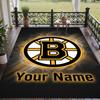 Kober s potiskem vlastního textu Boston Bruins Neklouzavý podlahový koberec Pro dekoraci domácí místnosti