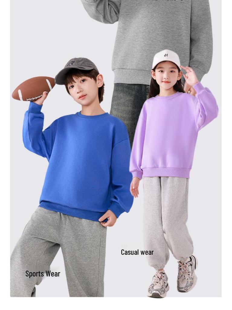 Boys' Autumn Print Pullover Sweatshirt - Stylish Loose Long Sleeve Top