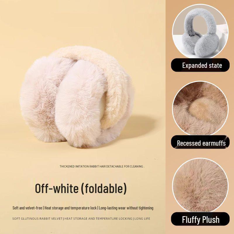 Cozy Foldable Winter Earmuffs: Cute, Warm, and Cold-Proof.