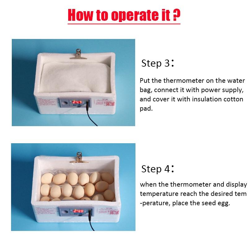 Digital Waterbed Incubator Chicken Hatcher Automatic Temperature Control