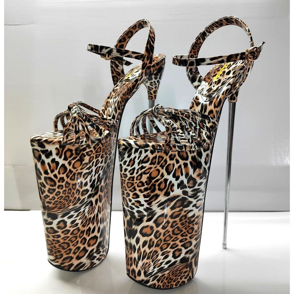 Móda Nové Super Vysoké Tenké Opätky 30 Cm Oceľové Opätky Veľká Veľkosť Dámske Sandále Semiš Čierna Pracka Extrémne Vysoké Sexy Topánky platformové sandále