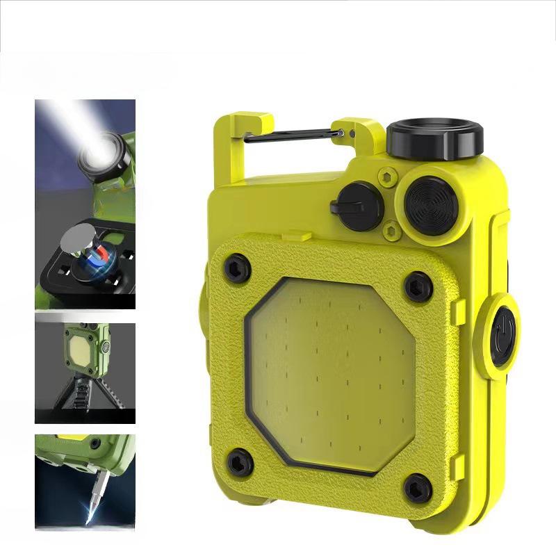 New Outdoor Dual Light Source Mini Keychain Light USB Charging Portable Emergency Night Light with Magnetic Work Light
