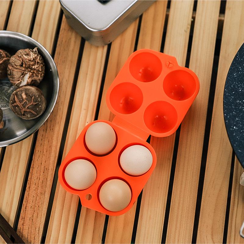 Portable Outdoor Egg Tray - 4 Slots, Durable & Anti-Fall, Ideal for Camping & Storage