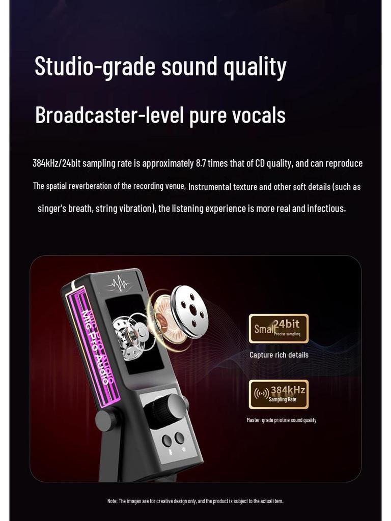 Private Mold USB Condenser Microphone with RGB Lighting – Ideal for Live Streaming, Recording, Noise Reduction, Gaming Commentary, and Esports.