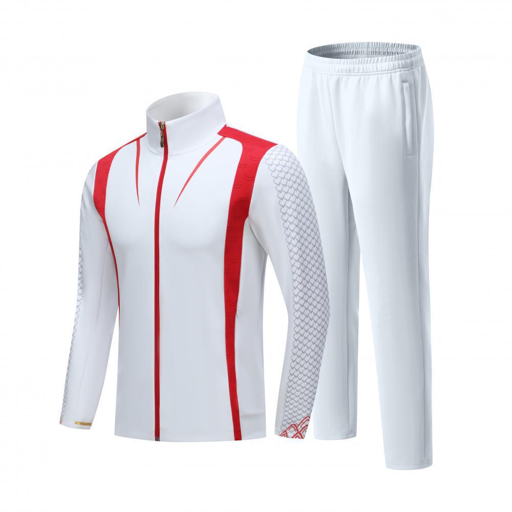 Captain China Tracksuit Set - Unisex Long Sleeve Jacket and Pants for Casual, Ceremonial, and Training Use In Autumn