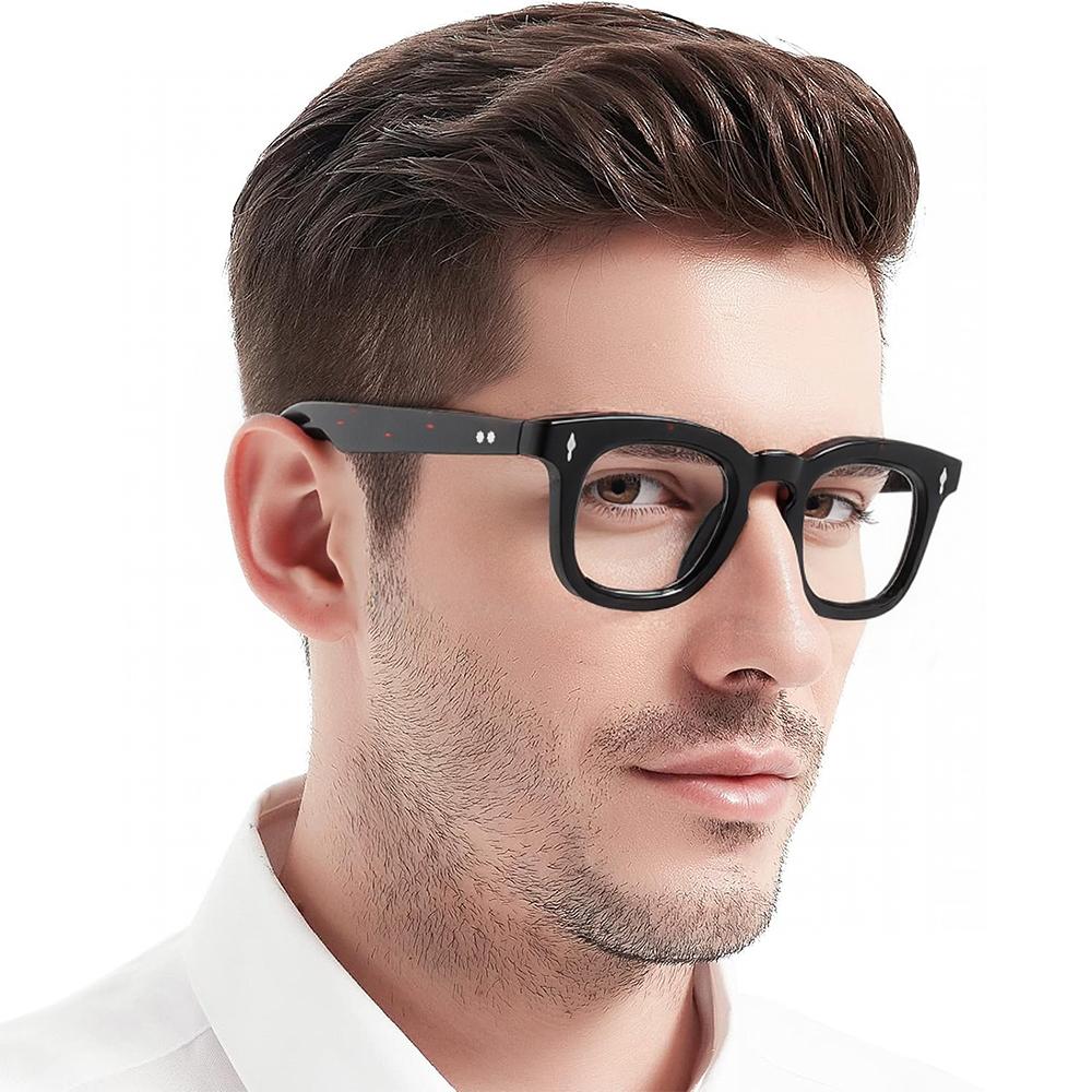 Attractive Glasses Men's Japanese Acetate Frame Brand Design Vintage Retro Reading Glasses Wo Prescription Eyeglasses Sunglasses Uv400 Eyewear Cm