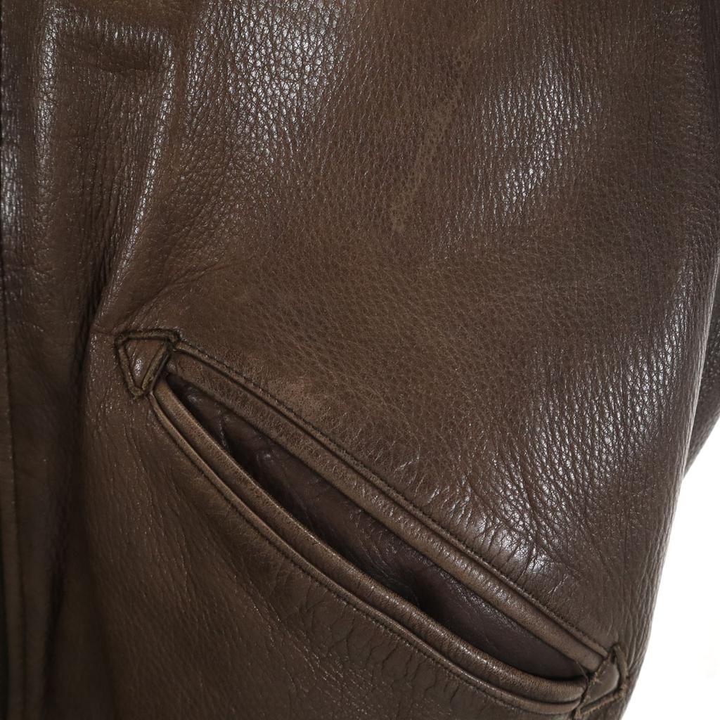 AVIREX 90s Old leather jacket S Brown Blouson Men's Used