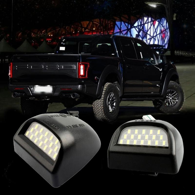 Bright Car License Lamp Weatherproof PC Material Quick Mount Design License Plate Light for 2500 1999-2004