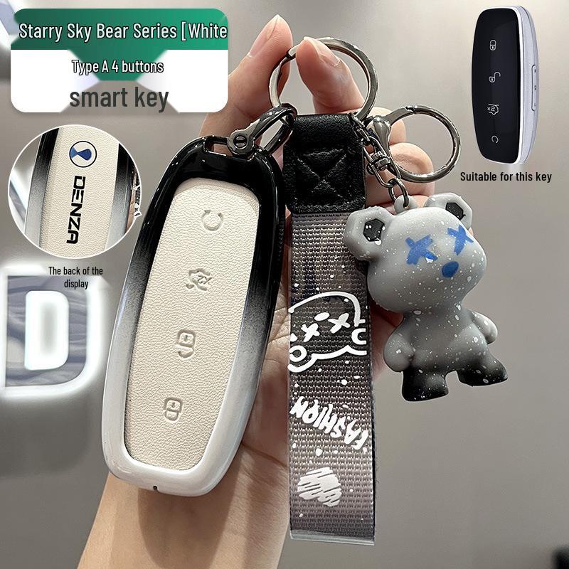 BYD Denza D9/N7max/N8 Key Case with Buckle Chain for Men & Women