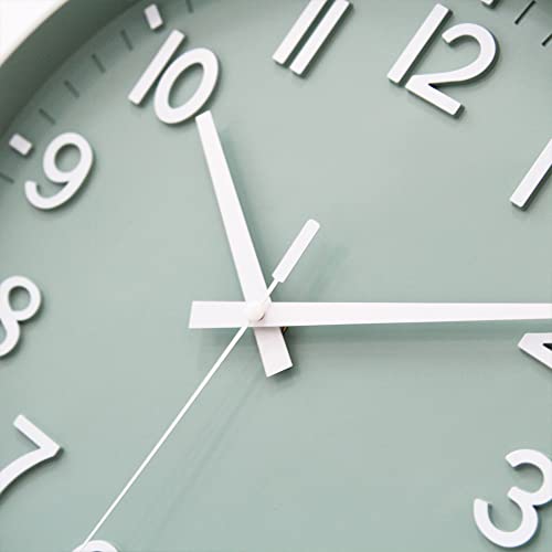 HZDHCLH Nástěnné hodiny, Nástěnné hodiny, Stylové, Tiché, Skandinávské (Zelená a bílá)…