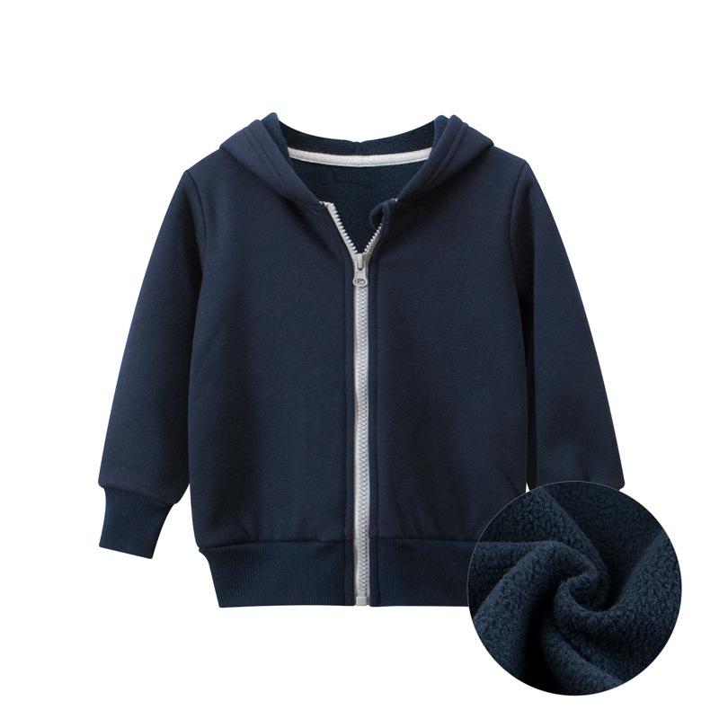 27kids 2024 Herbst/Winter Koreanischer Kinderfleecejacke Pullover - Reißverschluss, Trendige Babykleidung
