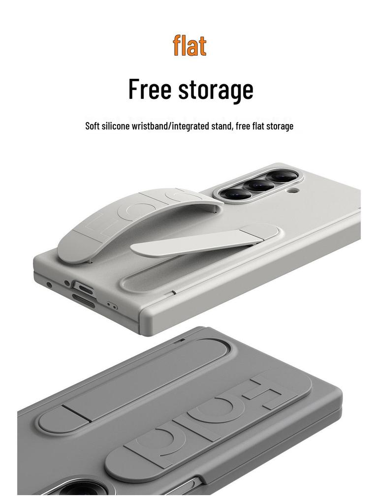 Samsung Z Fold7 Phone Case with Wristband, Pen Slot, Hinge Cover, and Screen Protection