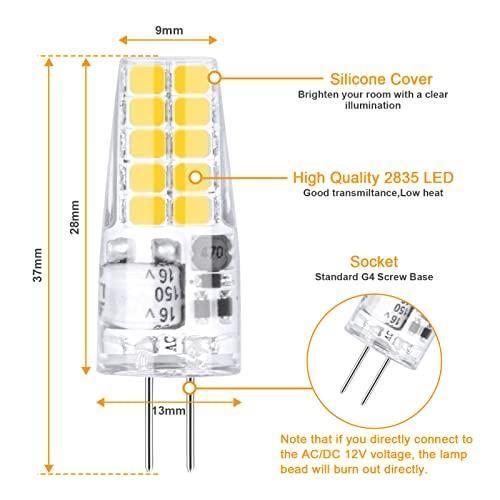 Ampoule LED G4 - Vicloon - 20W Équivalent Halogène - 2W Économie - 30000 heures de vie