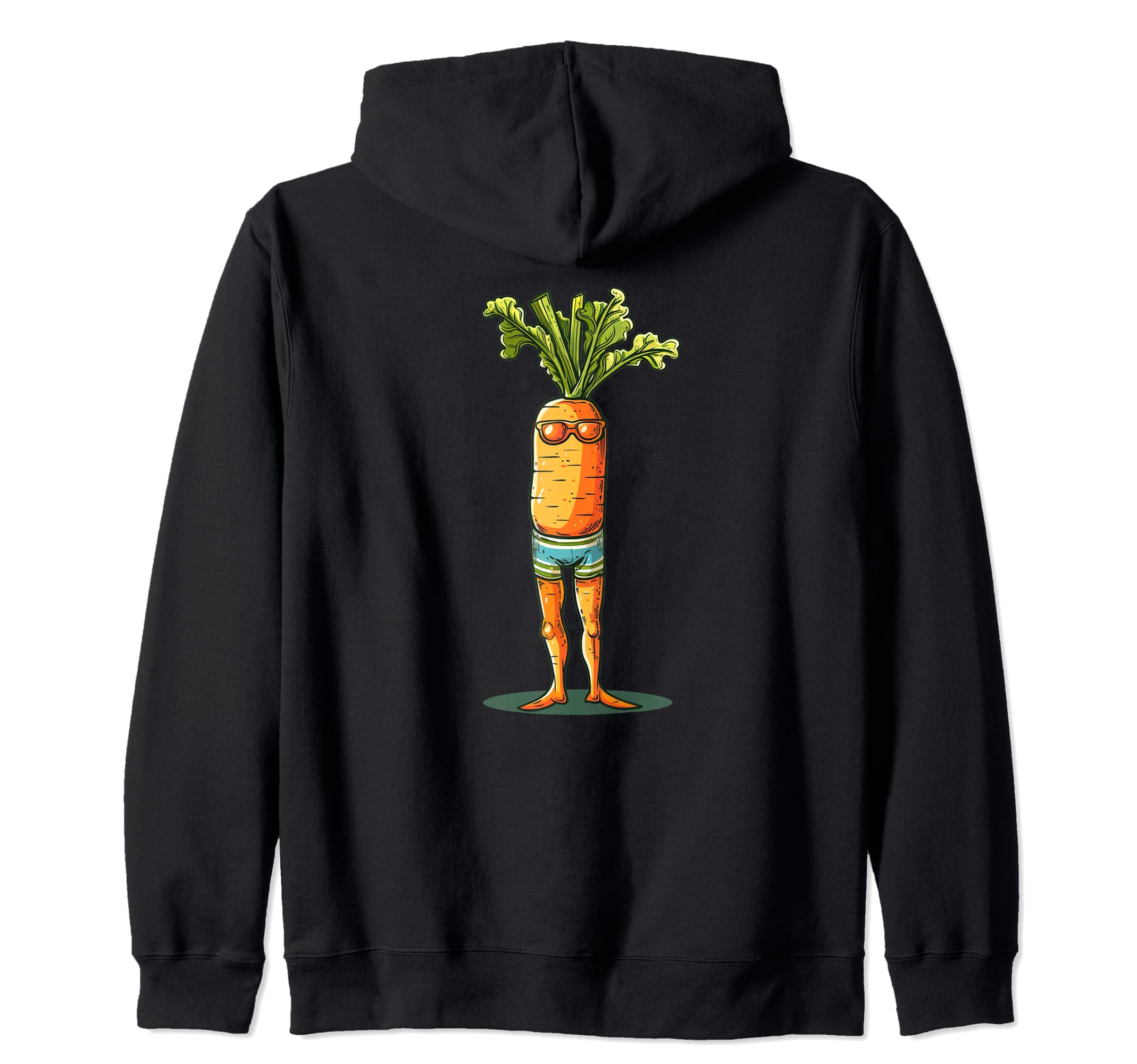 

Cool carrot and swimming trunks Zip hoodie sunglasses, outfit. чорний