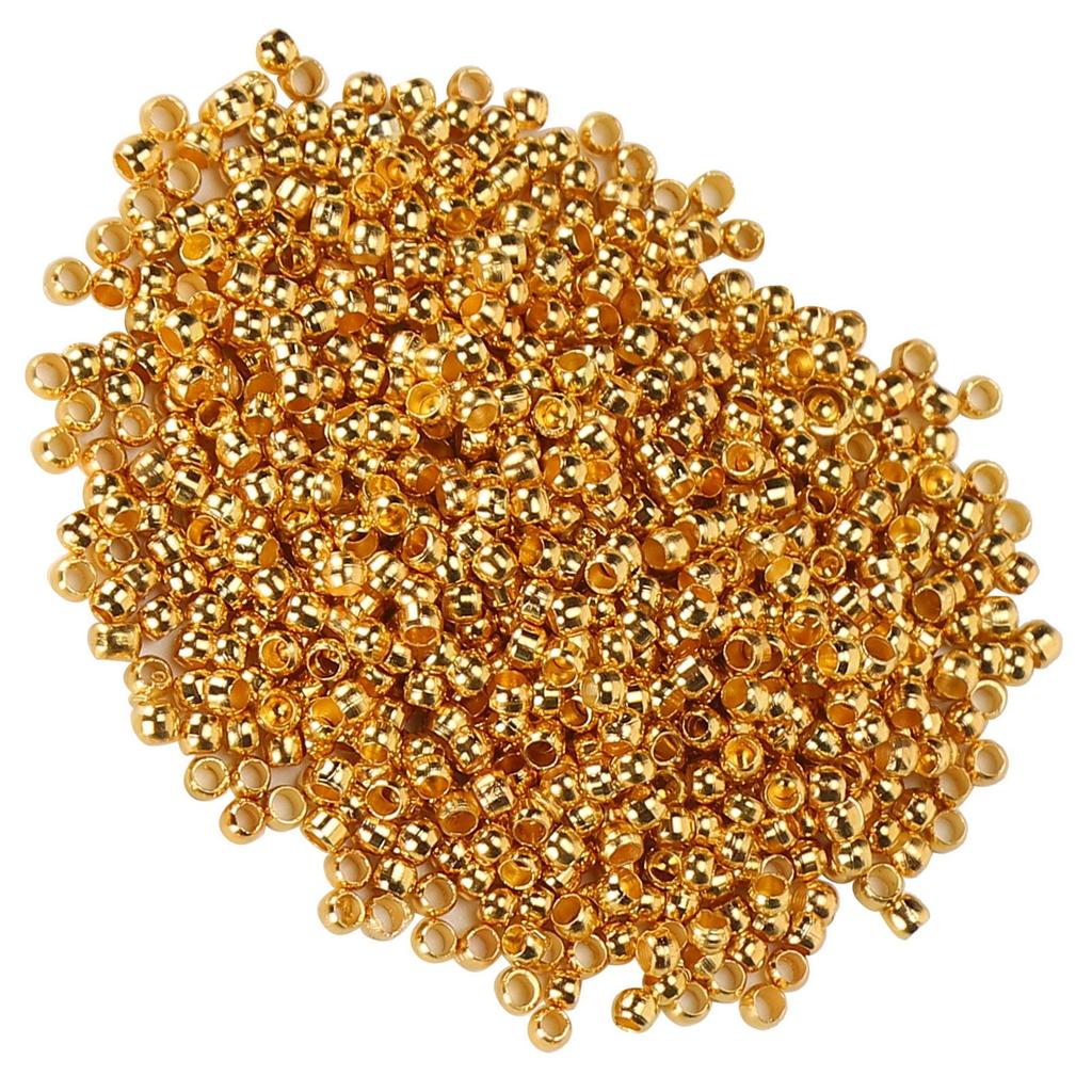 500Pcs Crimp Beads Round Spacer Loose Stopper Terminators Tips for Necklace Bracelet Or