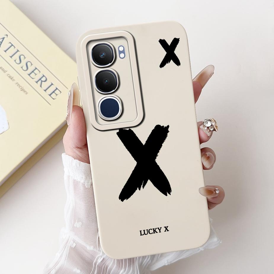 Für Vivo Y19s 4G Hülle V2419 Luxuriöse Glücksbuchstaben Cover Stoßfeste Weiche TPU Handyhülle Für Vivo Y19s Y 19 s VivoY19s Fundas Coque