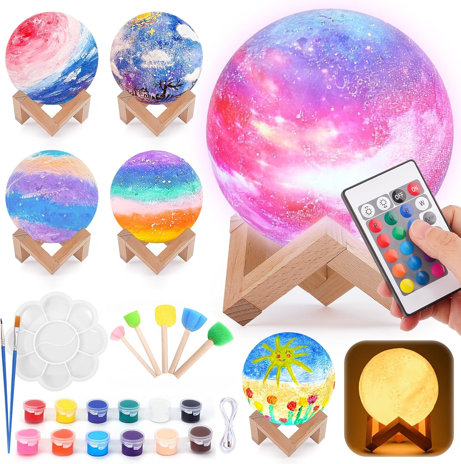 

Набор для творчества для детей от 6 до 10 лет:Подарки для девочек 7-11 лет Поделки для девочек 8-11 лет Ночник Детский