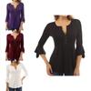 Fashion Women Slim Fit Long Sleeve Blouse Shirt Casual Cotton T-shirt For Effortless Style