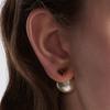 Dior Heart Pattern Metal Earrings Women earrings Gold White E3292WOMCY