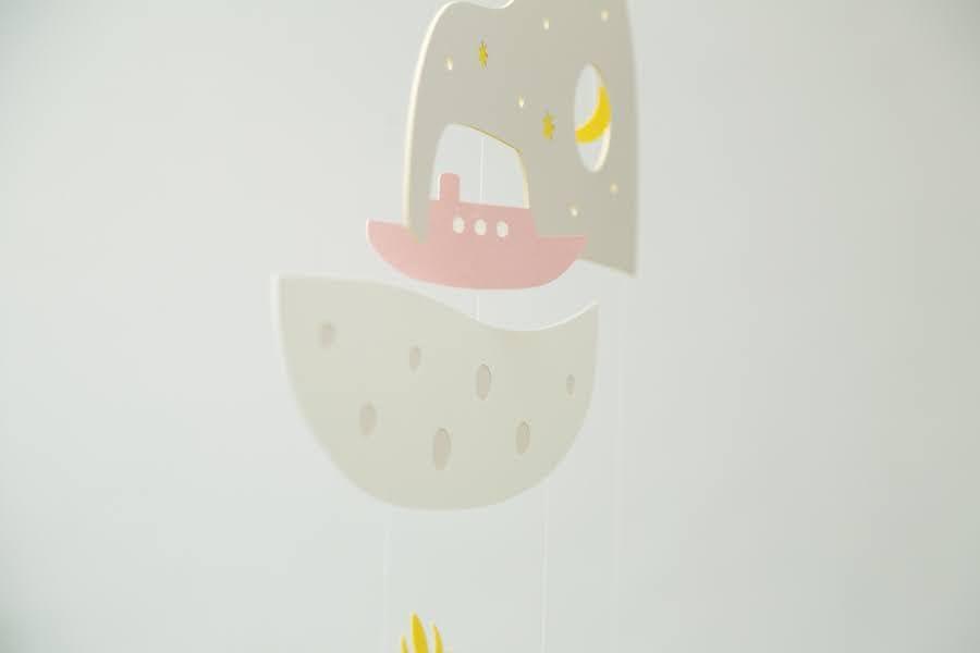 Mobile "The Little Mermaid" Baby Gift for Girls, W30cm x H50cm, Made in Japan