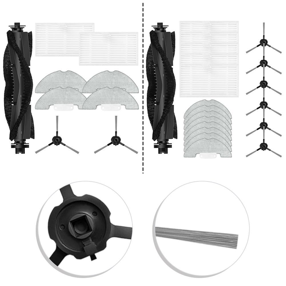 Robot Vacuum Cleaner Main Brush Side Brush Filter Mop Cloth Kit For Airzeen R7 J10 For Laresar P10 Home Cleaning Parts Set