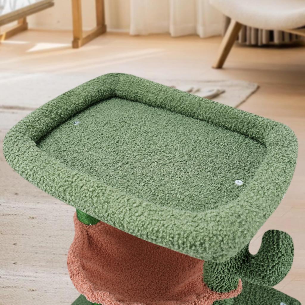 Roypet Cat Freestanding Cat Tower with Cat Scratching Hemp Rope 95cm Includes Toys Tower, Hammock, Hideaway, Space-Saving House, Post, Wrap, Stable,