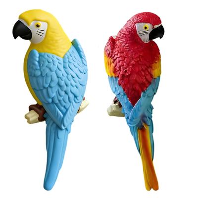 Fälschung Papageien Dekorationen Harz Papageien Statuen Realistische Tropische Vogel Figuren für Garten Hof Rasen Baum Schmuckstück Geschenk