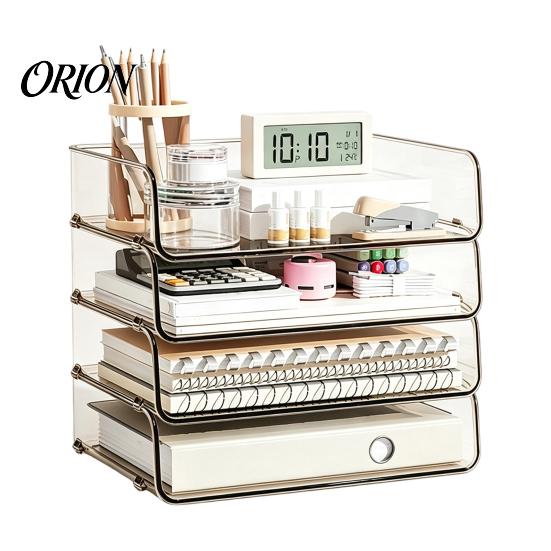 Acryl Aktenordner Halter Klares Tablett, 1/2/3/4/5 Etagen Papier Dokument Büro Aufbewahrungsbox Box, Stapelbar Zubehör Schreibtisch Ständer Halter