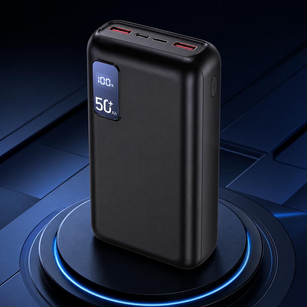 50000mAh Power Bank Germany Warehouse Stock 22.5W Fast Charging USB C LED Display Portable Charger Free Shipping