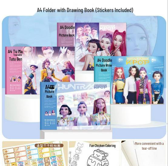 Genshin Impact Themed A4 Sketchbook for Students and Beginners - Thickened Drawing Book