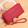Women's Retro Zipper Clutch: Large Capacity Wallet & Wristlet for Coins and Phone