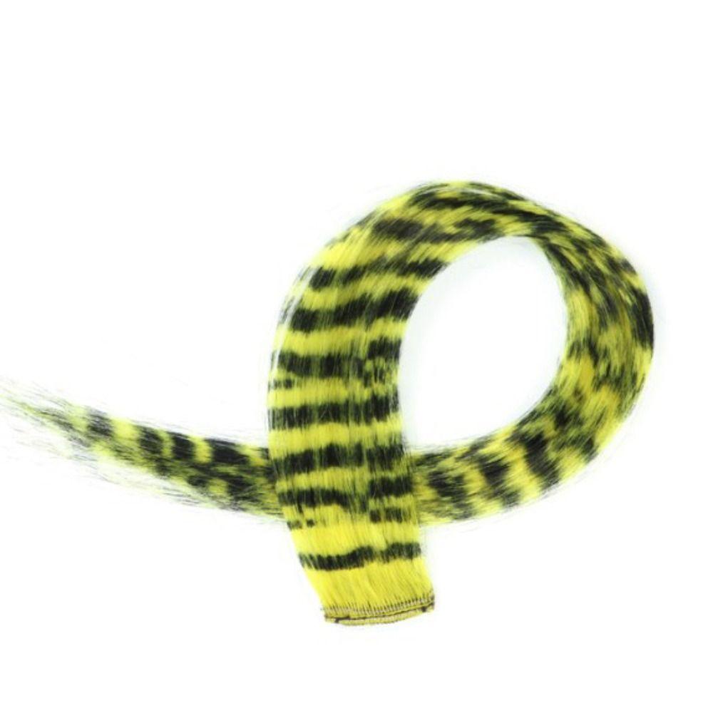 Colorful Girls Heat Resistant Fiber Feather Hair Extension Piece Leopard Print Wig Hair Accessories