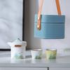 Pin Jian Yuanshan Hand-Painted Ceramic Portable Travel Tea Set