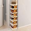 Free Standing Shoe Rack 9 Tier Narrow Entryway Vertical Space Saving Shoe Shelf Storage Organizer Cabinet For Bedroom Entrance