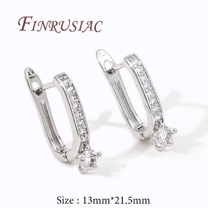 1-2Pairs/Lot Fasteners For Earrings Wholesale 18K Real Gold Plated Hooks For Earring,DIY Women's Earrings Accessories,Earwires