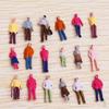 100pcs Painted Model Train Scenery Layout People Action Figures Scale TT (00)