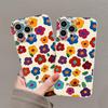 Retro Summer Garden Flowers Oil Painting Wave Back Cover For iPhone 14 13 11 12 16 Pro Max XS X XR 8 7 15 14 Plus Case