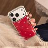 Custodia Rossa Placcata Oro con Fiocco per iPhone 16, iPhone 17, iPhone 17 Pro Max