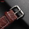 Crocodile Pattern Design Leather Watch Strap 16mm 18mm 19mm 20mm 21mm 22mm Universal Watchbands Casual Business Wristwatch Band
