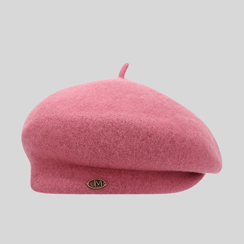 Young Ladies Casual Autumn Winter Stylish Solid Wool Berets Cap Warm Women's Beret for Daily Use