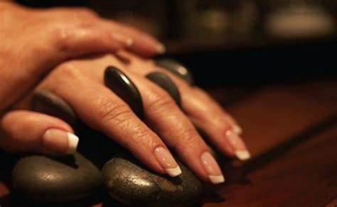 Windfulogo 12pcs Hot Massage Stone Set Natural Lava Basalt Warm Stone Spa Massage Stones Black